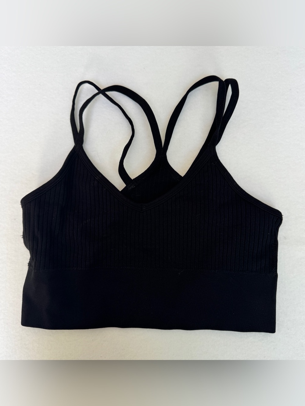 Zella Woman’s Seamless Crop Top/ Sports Bra Ribbed Size Small